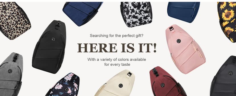 Pritent Crossbody Bags for Women Men Trendy Sling Bag Backpack Casual Chest Bag with Convertible Shoulder Strap