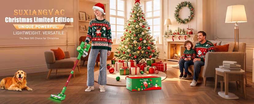 Cordless Vacuum Cleaner, 46Kpa//500W/55Mins Vacuum Cleaners for Home, Self-Standing Stick Vacuum, LED Display & Anti-Tangle, Lightweight Rechargeable Vacuum for Carpet, Floor