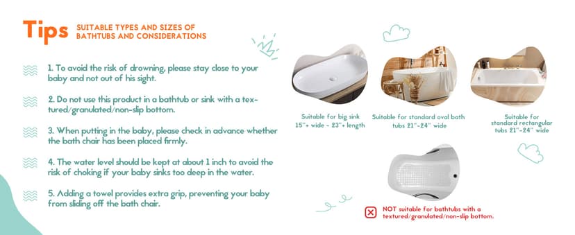 BabyBond Baby Bath Seat with Sitting & Lying 2 Modes, 3-Speed Adjustment, Powerful Suction Cups, Infant Bathtub Chair with Soft and Comfortable Towel, Folding and Hanging