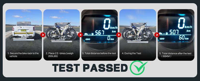 Young Hitch Mount Bike Rack with Ramp, 200 lbs. Capacity for 2 E-Bikes, Fat Tire and Standard, fits Cars, SUVs, RVs, Trailers with 2 Inch Receiver