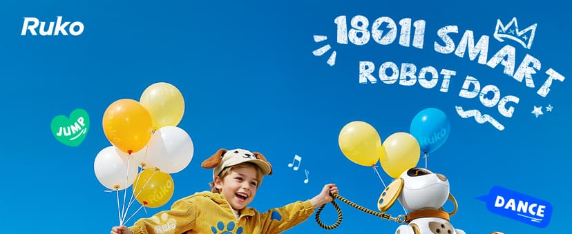 Programmable Robot Toy, 2.4GHz Remote & Gesture Control, Touch Sensor, with Realistic Barks, Birthday Gift for Kids Age 3+ Ruko 18011 Smart Robot Dog, Interactive Puppy Pet with 30 LED Expressions B0FLXCXPHD