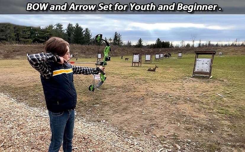Lanneret Compound Bow and Archery Sets - Right Hand Archery Compound Bows 15-29 lbs Draw Weight Adjustable for Youth and Beginners,Hunting Bow Kit for Beginner