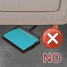 Yocada Carpet Sweeper Cleaner for Home Office Low&Undercoat Carpets Rugs Pet Hair Dust Scraps Paper Small Rubbish Cleaning with a Brush Blue