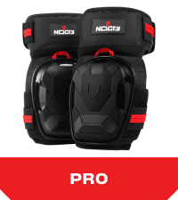 NoCry Professional Gel Knee Pads for Work with Soft Foam and Gel Cushion — Heavy Duty Cap, Reinforced Adjustable Straps, Military-Grade Rivets and Built-in Hang Loops — Perfect for Construction