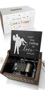 True Friendship Gifts for Women Female You are My Sunshine Wooden Music Box-True Friends are Hard to Find,I am so Grateful in Mine I Have You Keepsake Box for Friends(Black)