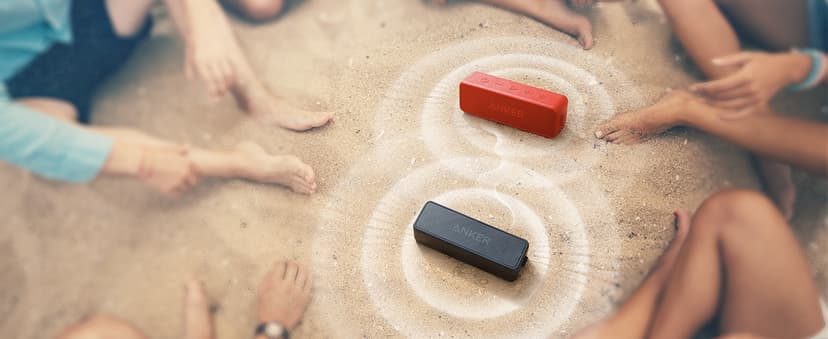 Anker Soundcore 2 Portable Bluetooth Speaker with Stereo Sound, Bluetooth 5, Bassup, IPX7 Waterproof, 24-Hour Playtime, Wireless, Speaker for Home, Outdoors, Travel