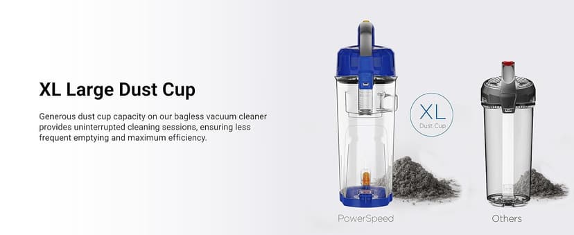 eureka NEU182A PowerSpeed Bagless Upright Vacuum Cleaner, Lite, Blue