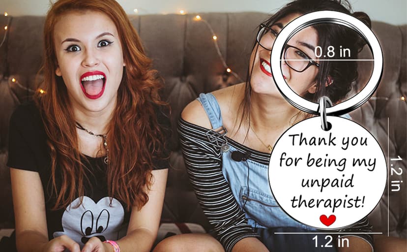 Funny Gifts For Women Best Friend Birthday Gifts Appreciation Keychain For Best Friends Bestie Sister Bff Friend Gift For Women Christmas Gift Unique Thank You For Being My Unpaid Therapist Jewelry