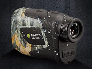 TIDEWE Hunting Rangefinder with Rechargeable Battery, 700/1000Y Camo Laser Range Finder 6X Magnification, Distance/Angle/Speed/Scan Multi Functional Water-Resistant Rangefinder with Case