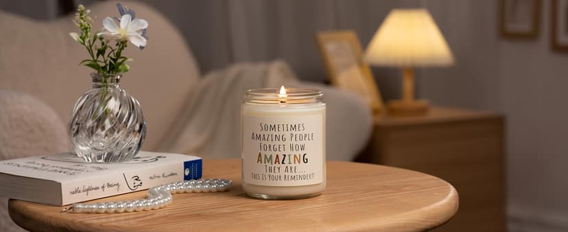 Christmas/Thank You/Inspirational Gift for Woman Her Friend Teacher Mom Girlfriend Sister Bestie, Stocking Stuffers, Lavender Craftique Gifts for Women, Birthday Gifts for Women- You're Amazing Candle B0DYMW78WD