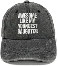 Premium Embroidery Design, Adjustable Metal Buckle Closure, Simple Lifestyle Wear Dad Hat for Father Embroidered Adjustable Baseball Cap for Men Women B0GWPLMQX1