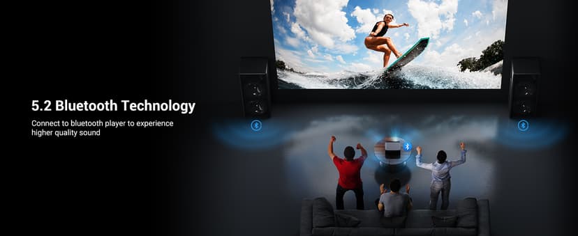 Official Licensed Netflix Smart Projector, HAPPRUN Projector 4K with Wifi and Bluetooth, DoIby Audio,Built-in Apps, Native1080P 1000 ANSI,Electric Focus,Movie Projector for Home Cinema,Outdoor,Indoor