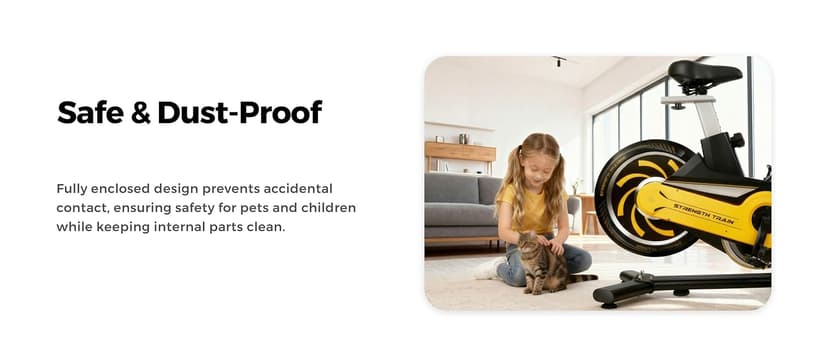 Compact Exercise Bike for Small Spaces, Quiet Rear Flywheel Stationary Bike for Home, 7-Level Lever Resistance, Soft Seat Indoor Cycling Bike for Petite to Medium Frames (<26dB)