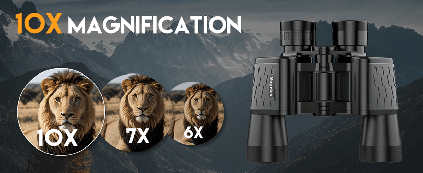 Sogries 10x50 Binoculars for Adults High Powered Waterproof Compact Binoculars for Bird Watching Travel Low Light Vision Hunting Stargazing Concert Sports Long Range Birding Binocular Gift for Him