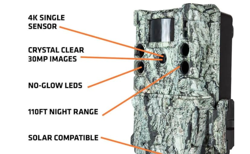 Bushnell Trail Camera CORE S-4K, No-Glow Game Camera with 4K Video and 1.5” Color Viewscreen