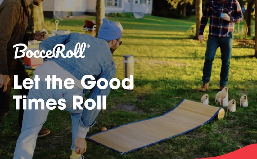 Yard Game – Modern Bocce Ball Set with Ramp & Targets | Portable BocceRoll Lawn Game for Backyard & Beach | Premium Wooden Bocce Game for Family & Party Play