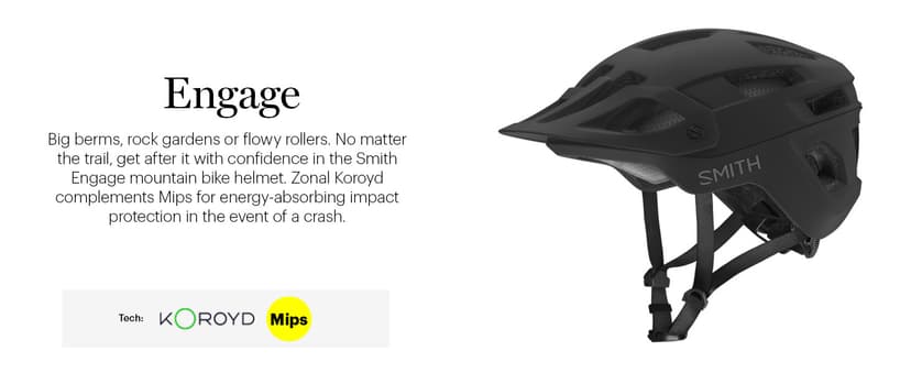 Smith Engage MIPS Cycling Helmets - Adult Mountain Bike Helmet + Koroyd - Lightweight Protection for Men & Women