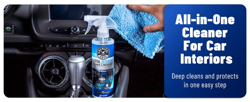 Chemical Guys Complete Leather Cleaner and Conditioner Detailing Kit with Total Interior, for Cars, Home, Office, and More (Works on Natural, Faux Leather and More) 9 Items - HOL412