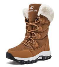 HOBIBEAR Women's Waterproof Winter Snow Boots Lightweight Warm Faux Fur Lined Mid-Calf Booties