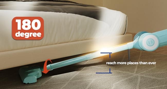 Roomie Tec Corded Stick Vacuum Cleaner - 450W, Lightweight 2 in 1 Handheld with Powerful Suction, Bagless HEPA Filter, Large Dust Capacity, 20ft Cable - Ideal for Floors, Dorm Room, & Home Cleaning