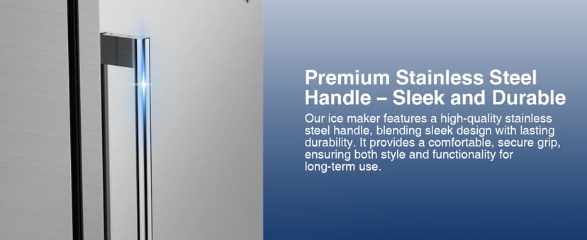 Mojgar Under Counter Ice Maker Machine - 90Lbs/24H, 35Lbs Storage Bin, Freestanding & Bulit-in Commercial Ice Maker | Self-Cleaning | Reversible Door | Commercial Ice Machine | Full Stainless Steel