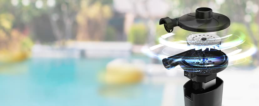 Etekcity Air Pump for Inflatables, Portable Electric Air Mattress Pump, Quick-Fill Perfect Inflator/Deflator for Couch, Blow up Pool Floats Raft Bed Boat Toy with Nozzles, 110-120V, Black