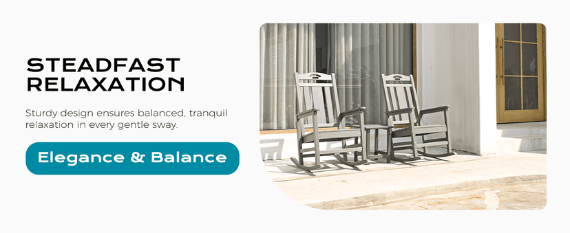 Ciokea Oversized Outdoor Rocking Chair, 380lbs Heavy-Duty Large Patio Rocker, Weather Resistant & Anti-Fade Porch Chair, High Back Cozy Rocking Chair for Outside, Fire Pit, Deck, Garden, Black