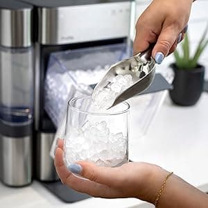 GE Profile Opal 2.0 Ultra Nugget Ice Maker with .75 Gallon Side Tank and Scale Inhibiting Filter, Scoop Included, 38 lbs in 24 Hours, Pellet Ice Machine with WiFi & Smart Connected, Stainless Steel