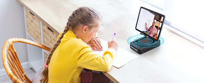 Cell Phone Stand with Wireless Bluetooth Speaker and Anti-Slip Base HD Surround Sound Perfect for Home and Outdoors with Bluetooth Speaker for Desk Compatible with iPhone/ipad/Samsung Galaxy