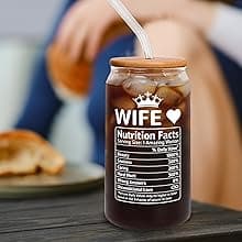 Gifts for Wife from Husband - Wedding Anniversary for Women, Birthday, Mothers Day, Christmas Wife Gifts for Her - Romantic Love Gift for Her - 16 Oz Can Glass