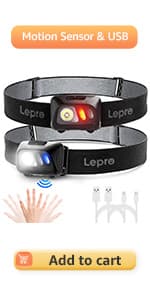 Lepro HeadLamp, 2 Pack Super Bright LED Head lamp with 6 Lighting Modes, Waterproof, Battery Powered LED Lightweight Headlight for Cycling Running Camping for Kids Adults