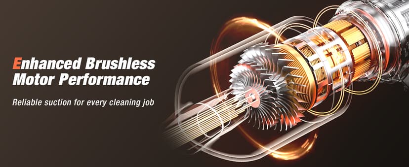 Cordless Vacuum Cleaner, 580W 48KPA 70 Mins Vacuum Cleaners for Home, Self-Standing Stick Vacuum with Touch Screen, Wall Mount Charge, Ultra High-Power Brush for Pet Hair/Plush Carpet/All Floor