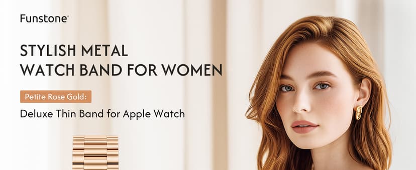 Metal Band Compatible with Apple Watch Band 42mm(Series 11 10) 41mm(Series 9 8 7) 40mm(Series 6 5 4 SE3/2/1) 38mm(Series 3 2 1), Dressy Stainless Steel iWatch Strap for Women