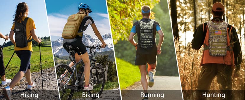 NOOLA Hydration Backpack with 3L TPU Water Bladder, Tactical Molle Water Backpack for Men Women, Hydration Pack for Hiking, Biking, Running and Climbing