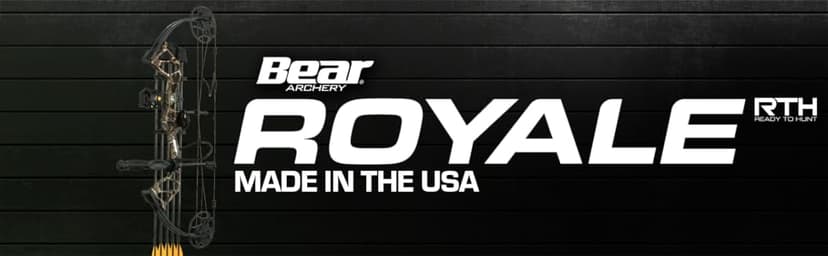 Bear Archery Royale Ready to Hunt Compound Bow Archery Set with Archery Accessories for Adults and Youths, 12”- 27” Draw Length, 5-50 Lbs Draw Weight, Up to 290 FPS