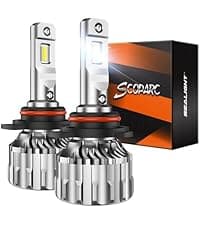 SEALIGHT H13 Bulbs, 70000LM 800% Brighter 6500K Cool White H13 Bulbs with Fan, 70000H Lifespan, IP68 Waterproof, Pack of 2