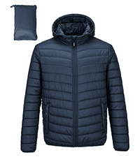Outdoor Ventures Men's Lightweight Packable Hooded Puffer Jacket Insulated Winter Coat for Snow Ski Traveling