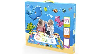 Water Doodle Mat - Kids Painting Writing Color Doodle Drawing Mat Toy Bring Magic Pens Educational Toys for Age 2 3 4 5 6 7 Year Old Girls Boys Age Toddler Gift
