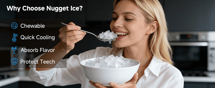 COTLIN Commercial Nugget Ice Maker, 250 lbs/Day Ice Machine with 7 lb Storage Bin, 3-in-1 Smart Modes, SECOP Compressor, Energy Efficient, ETL Certified, Ice Maker for Commercial and Home