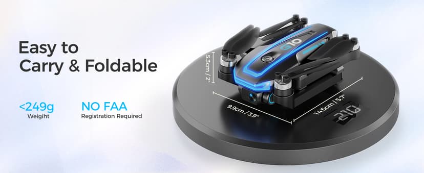 GPS Drone with 4K HD Camera for Adults,4.5 inch HD Screen on Remote Controller,FPV RC Drones with Auto Return, Follow Me and Lightweight,2 PCS Batteries for Long Flight Time,Easy Fly Quadcopter for Beginners,Under 250g