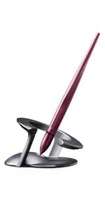 novium Hoverpen Interstellar - Space Black, Ballpoint Pen, Unique Conversational Starter, Premium Futuristic Design, Precision Flow Ink, Schmidt Ballpoint Cartridges