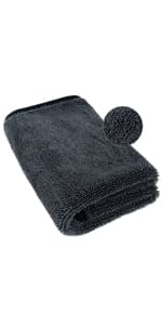 Airlab Microfiber Towels for Cars Wash Drying Thick Plush Cleaning Cloth Auto Detailing Super Absorbent for Interior & Exterior Lint Free, Streak Free, 16" X 16", 800 GSM, Pack of 4