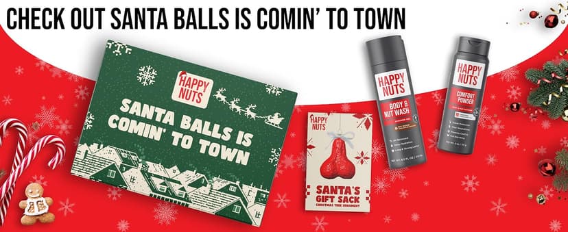 HAPPY NUTS Comfort Cream Deodorant For Men: Anti-Chafing Sweat Defense, Odor Control, Aluminum-Free Mens Deodorant & Travel Essential for Men's Private Parts 3.4 fl oz (Original)
