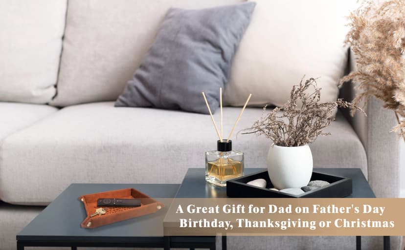 Birthday Gifts for Dad, Leather Tray for Dad, New Dad Gifts for Husband from Wife, Best Dad Gifts from Son Daughter, Christmas Thanksgiving Sentimental Gifts for Father Husband Stepdad
