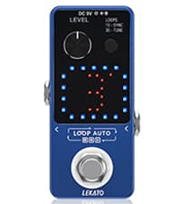 LEKATO Looper Pedal,Guitar Looper Pedal for Electric Guitar&Bass Loop Pedal with SYNC & Tuner Function Triple Effect Guitar Looper with LED Screen Unlimited Overdubs 3 Loops 18 Minutes Record Time
