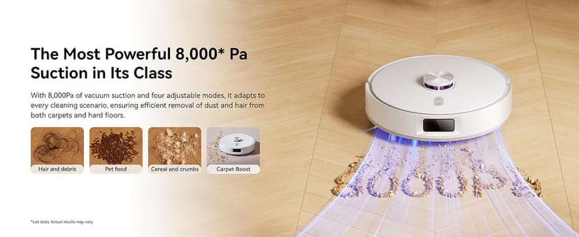 NARWAL Freo S Robot Vacuum and Mop Combo, 8000Pa Suction, 180 Days Hands Free, Self-Emptying Base, LDS Navigation, Obstacle Avoidance, Robot Vacuum Cleaner for Pet Hair & Hard Floors