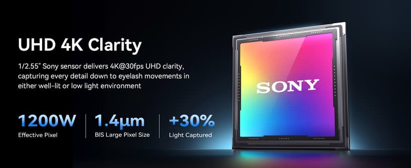 EMEET PIXY Dual-Camera AI-Powered PTZ Camera 4K, AI Tracking, PDAF&AI Autofocus 0.2s, 1/2.55'' Sony Sensor, 3 Mics, Presets, Gesture Control, 4K Webcam for Streaming and OBS/Twitch/Switch 2 Compatible