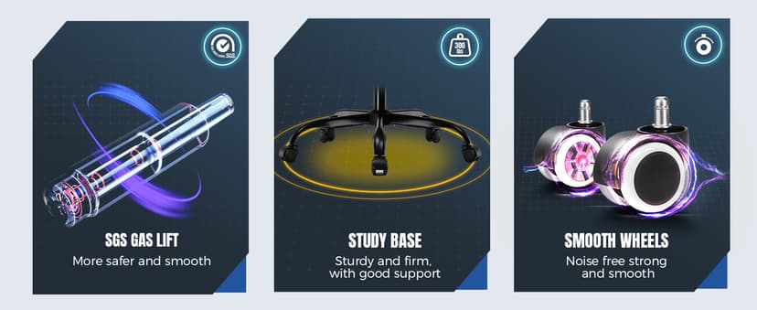 GTRACING Gaming Chair Ergonomic Office Chair with Foot Rest & Pocket Spring Cushion, Breathable Fabric Computer Chair with Headrest & Lumbar Support, High Back Game Chair for Adults, Coal-Black