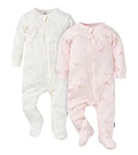 Gerber baby-girls 4 Pack Sleep N' Play Footie