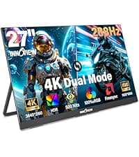 InnoView Portable Monitor, 15.6 Inch FHD 1080P HDMI USB C Second External Monitor for Laptop, Desktop, MacBook, Phones, Tablet, PS5/4, Xbox, Switch, Built-in Speaker with Protective Case